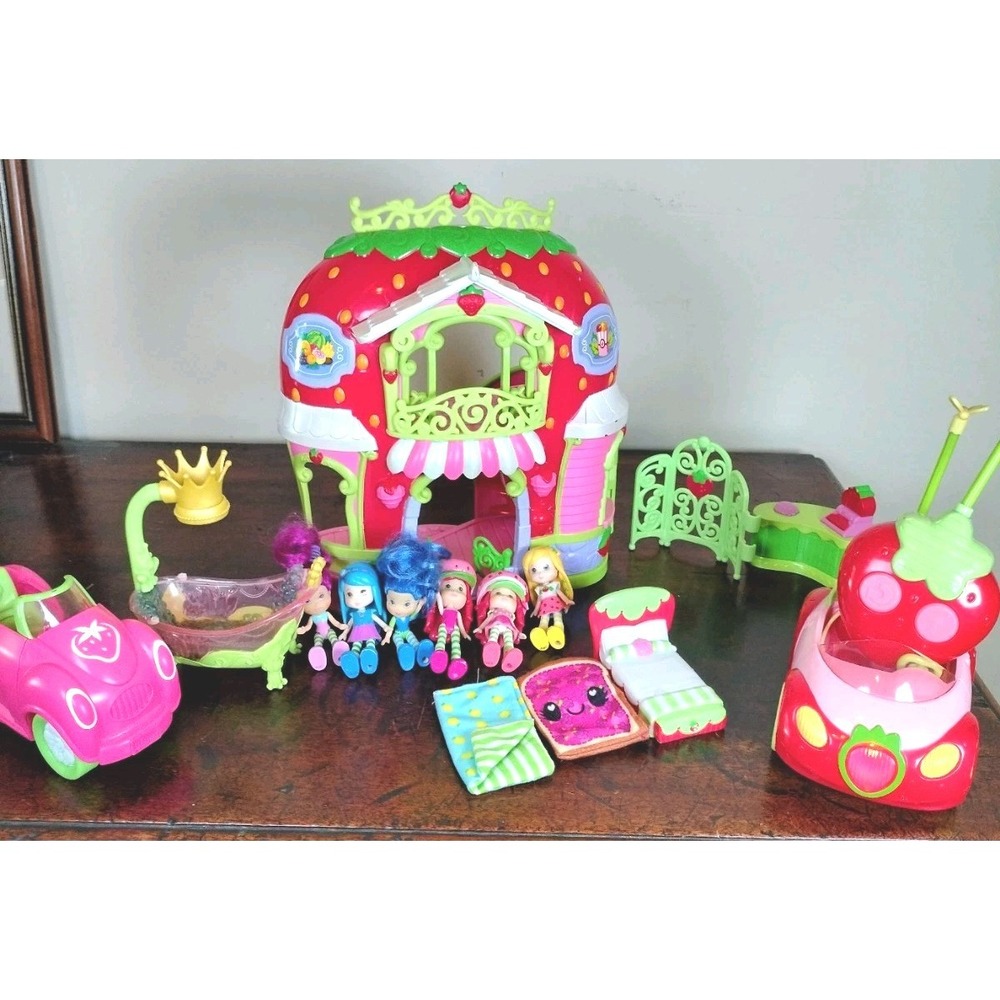 Strawberry Shortcake Berry Bitty Playset Lot RC Working Car Talking Register